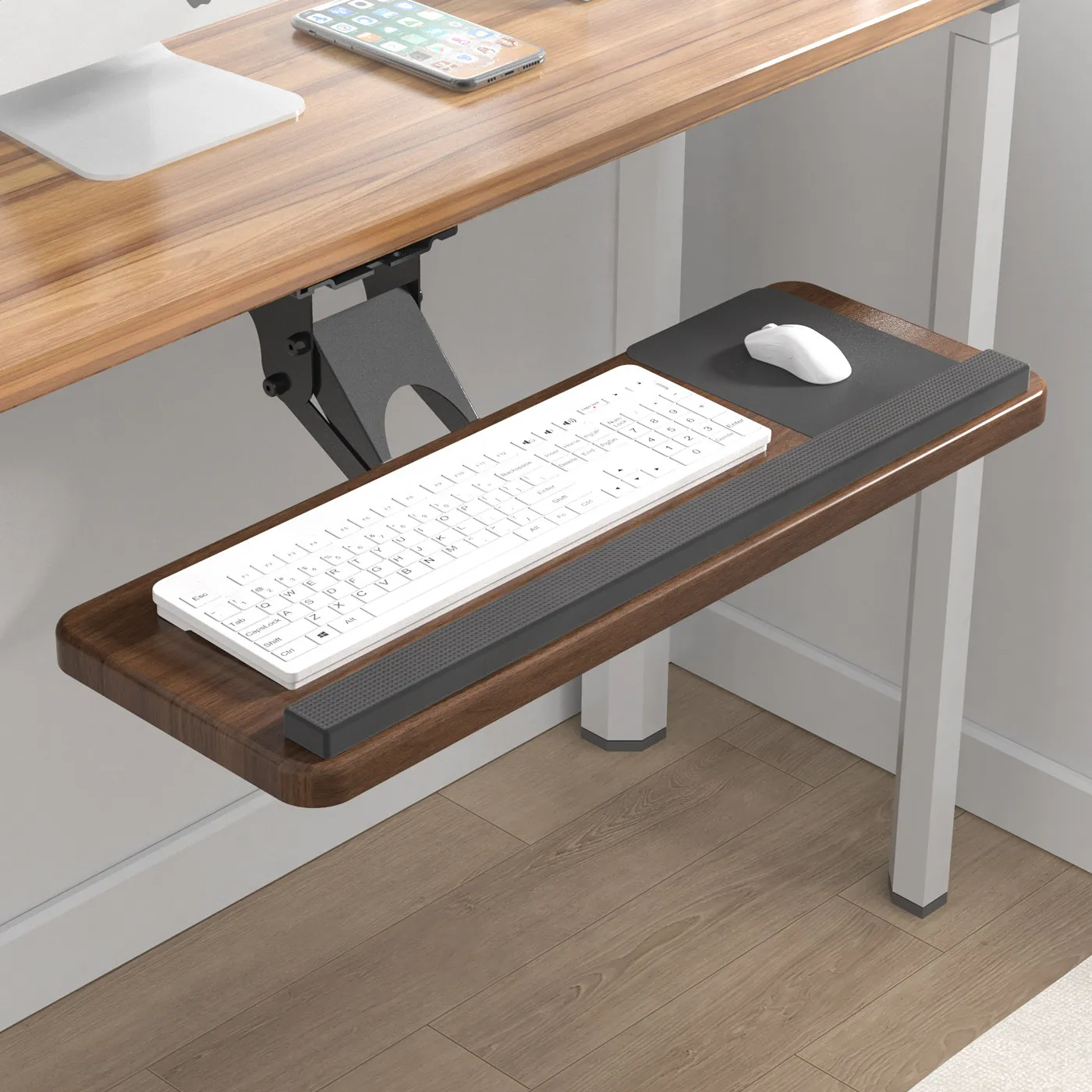 Keyboard Tray Under Desk - حامل لوحة مفاتيح تحت المكتب، قابل