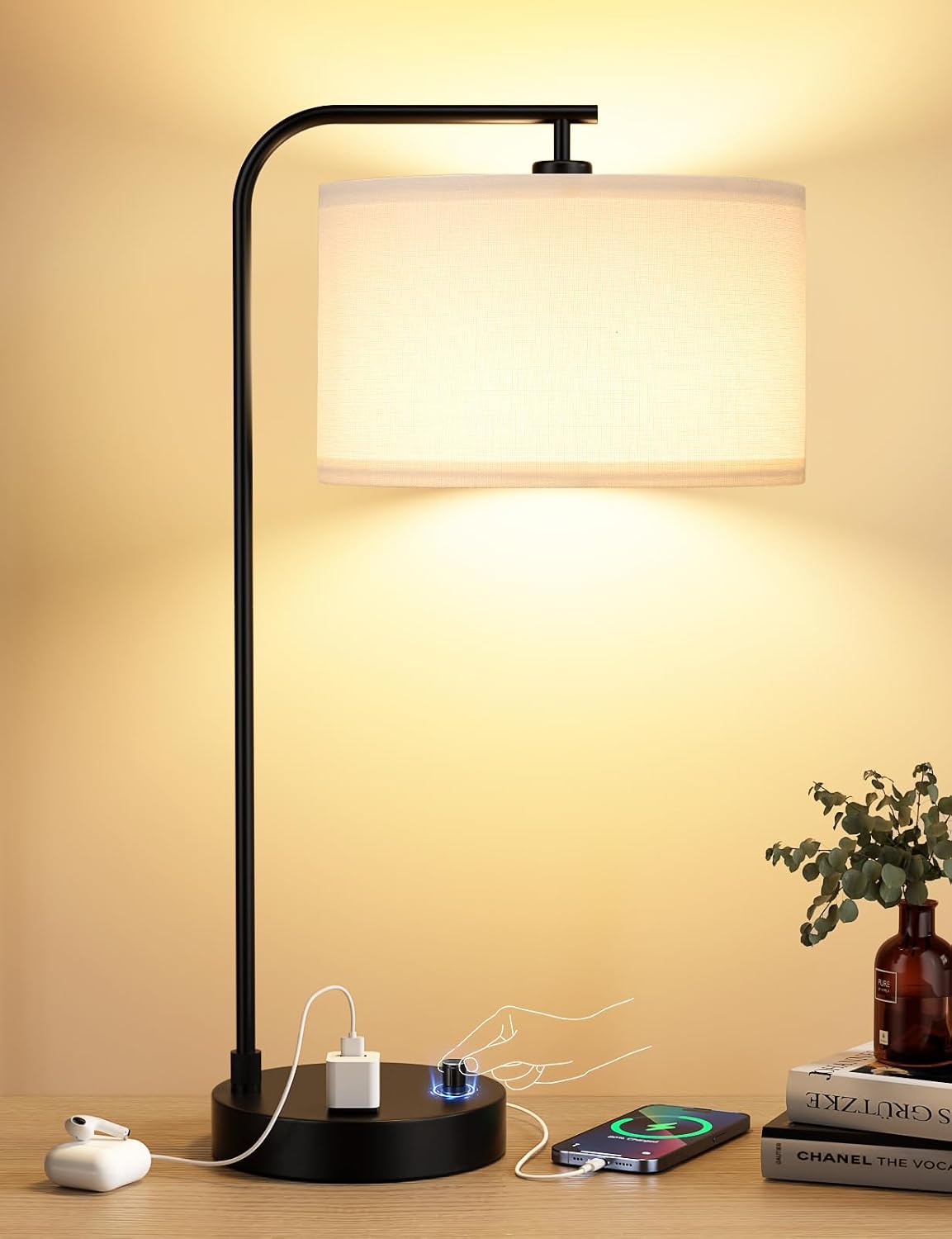 Desk Lamp Led - مصباح طاولة جانبي مع منفذ USB