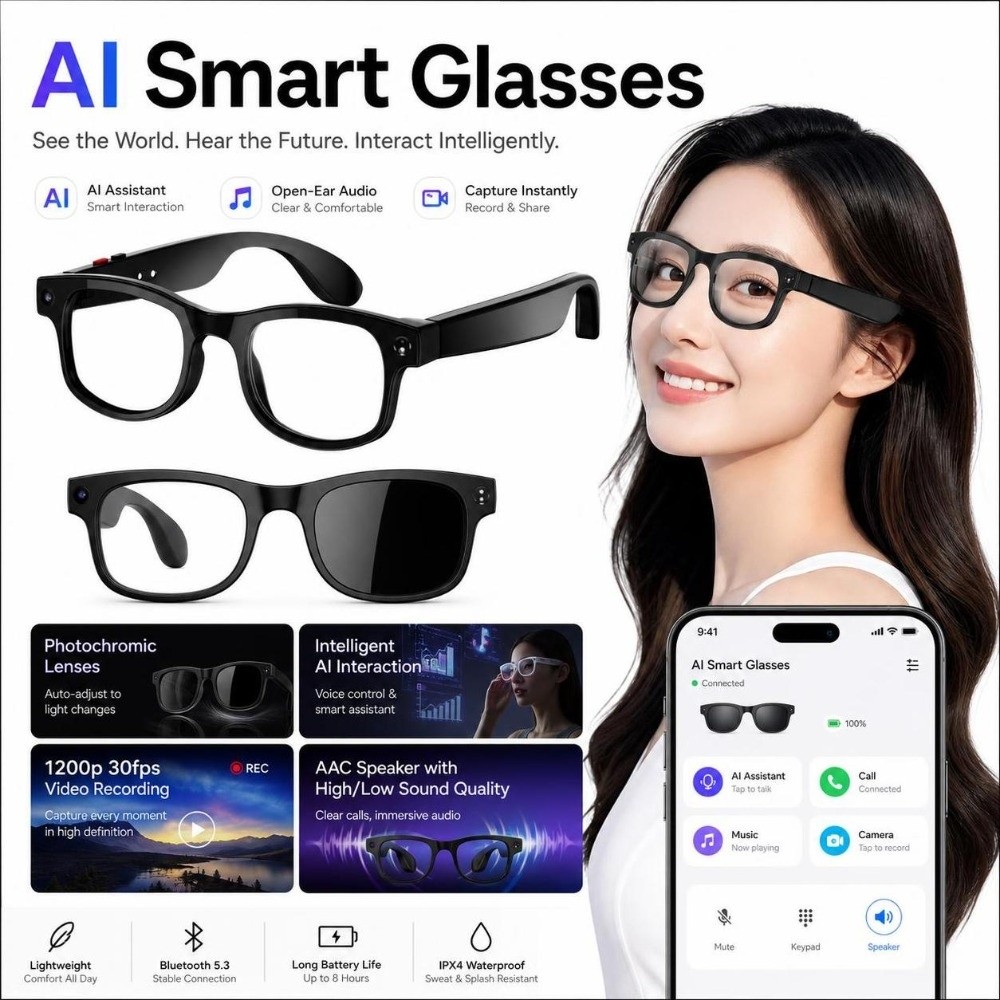 Blue Light Glasses - نظارات ذكية 2 في 1 بتقنية
