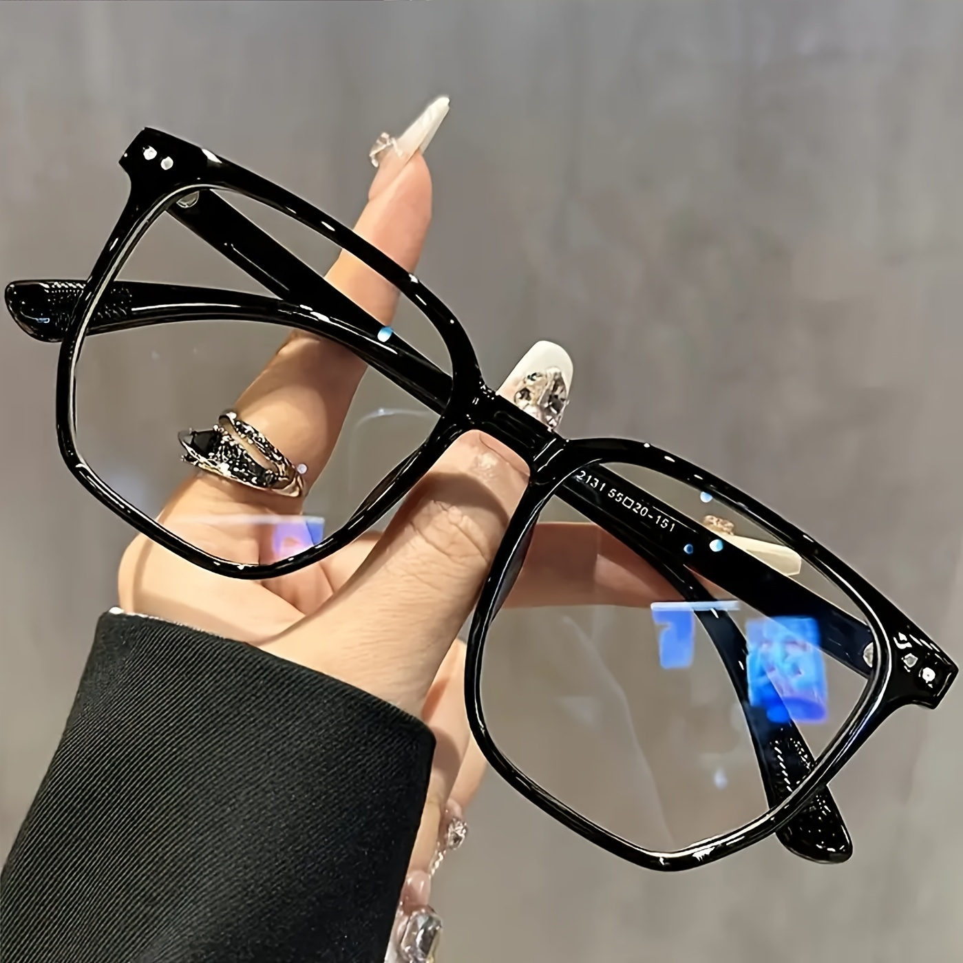 Blue Light Glasses - نظارات مربعة مسطحة خفيفة الوزن للجنسين،