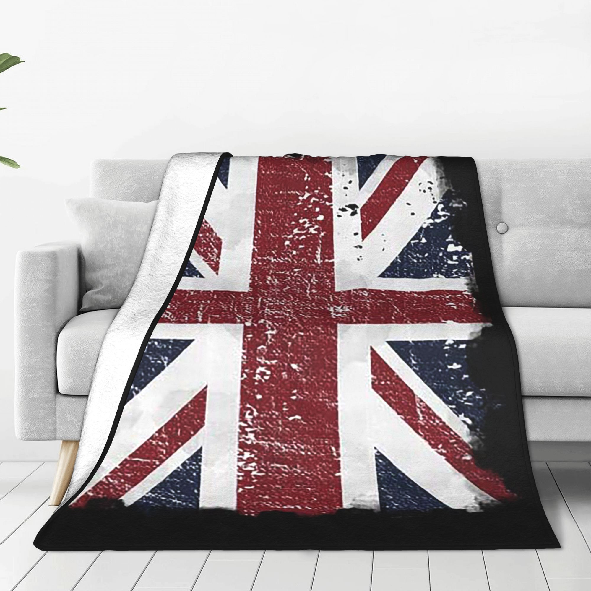 Home Office Of Uk - المتعثرة العلم البريطاني أسود رمادي الاتحاد