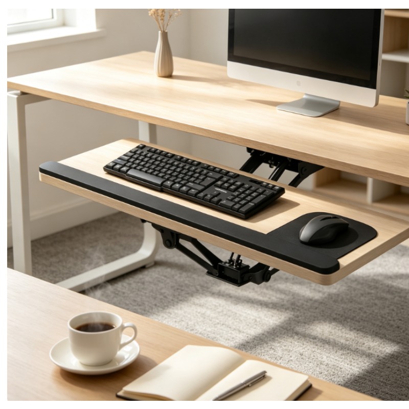 Keyboard Tray Under Desk - درج لوحة مفاتيح منزلق تحت المكتب