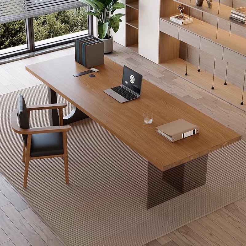 Home Office Desk - مكتب خشبي عائم من الأكريليك الإيطالي،