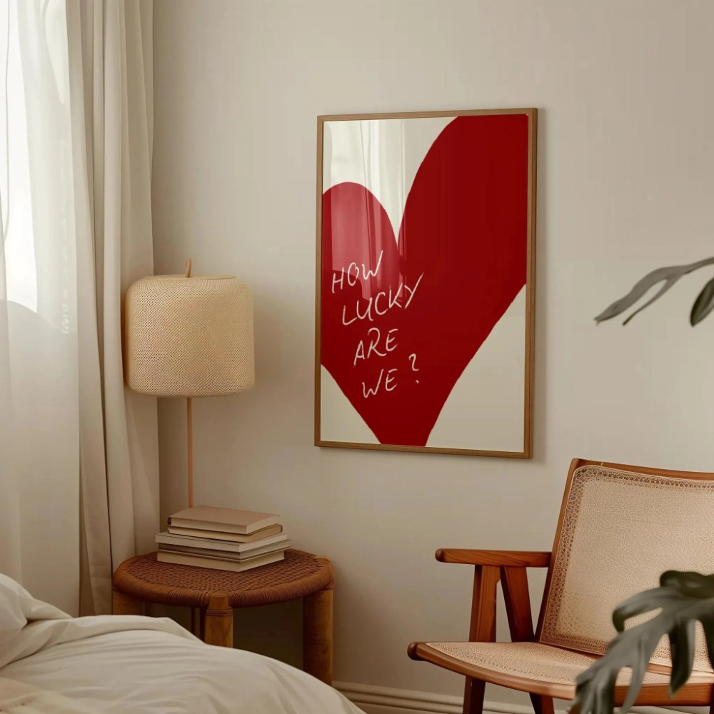 Home Office Inspiration - كيف محظوظ نحن الوردي الأحمر مخطط