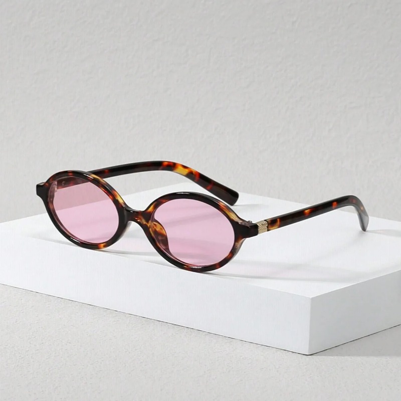 Blue Light Glasses - نظارات شمسية بيضاوية عتيقة الطراز للنساء،