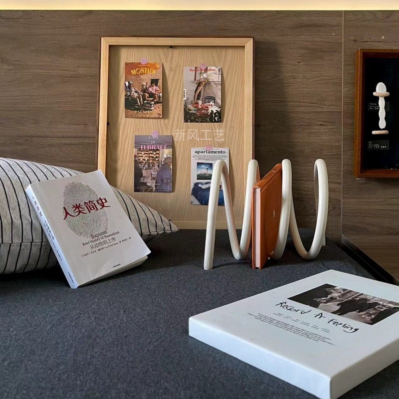 رف مجلات معدني إبداعي بتصميم ب - مراجعة Home Office With Bookshelves وسعره