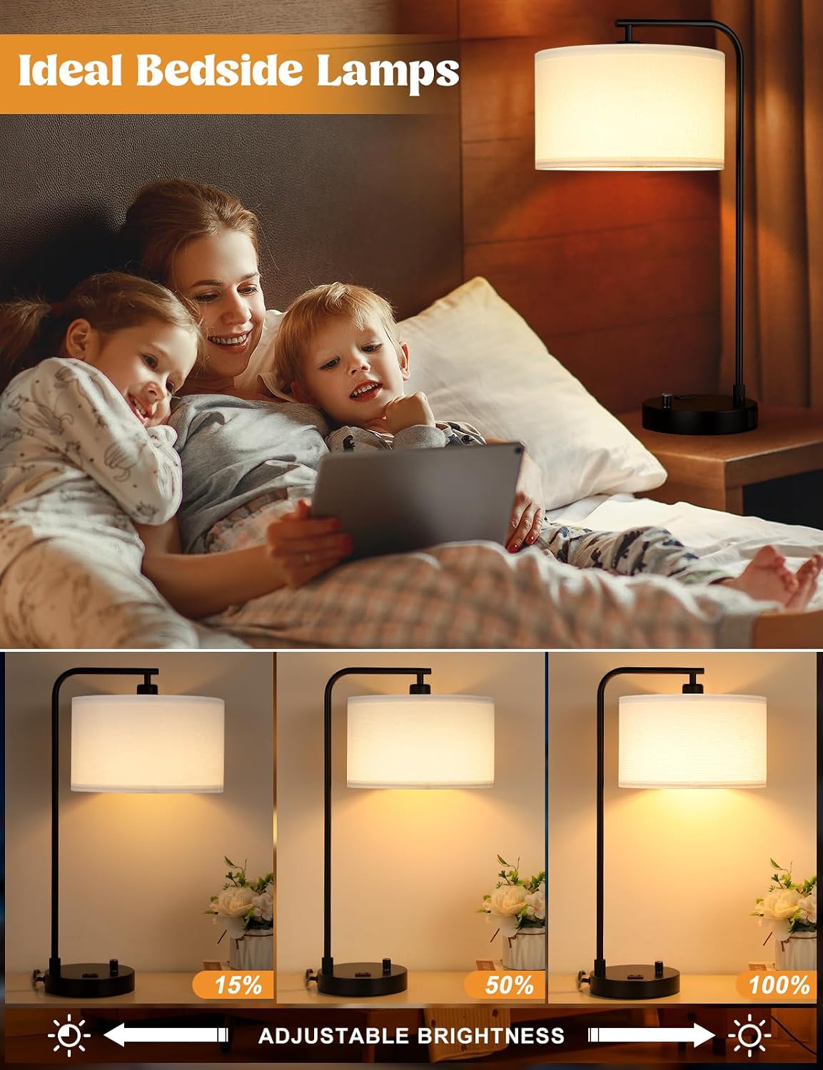 مصباح طاولة جانبي مع منفذ USB  - مراجعة Desk Lamp Led وسعره
