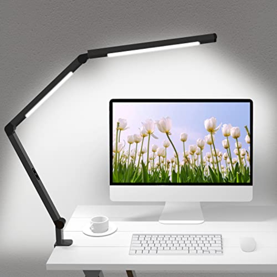 مصباح مكتب LED مع مشبك، مصباح  - مراجعة Desk Lamp Led وسعره