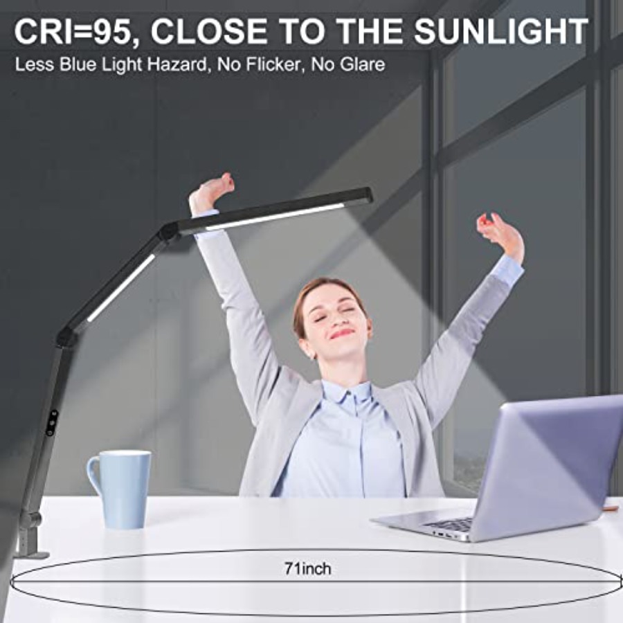 مصباح مكتب LED مع مشبك، مصباح  - مراجعة Desk Lamp Led وسعره