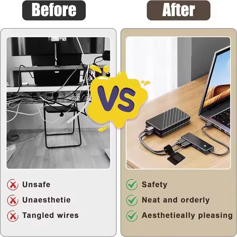 4/20 قطعة من أربطة الكابلات ال - مراجعة Home Office Desk وسعره