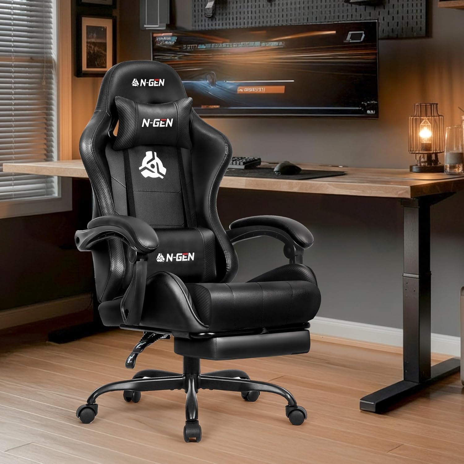 كرسي ألعاب مع مسند للقدمين ودع - مراجعة Home Office Desk وسعره