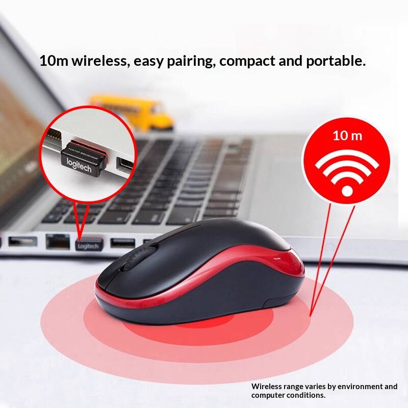 فأرة لوجيتك M185 لاسلكية بصرية - مراجعة Home Office Pay وسعره