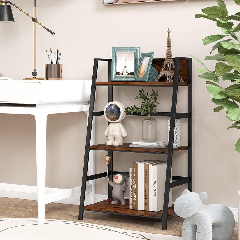 رف كتب خشبي صناعي ثلاثي الطبقا - مراجعة Home Office With Bookshelves وسعره