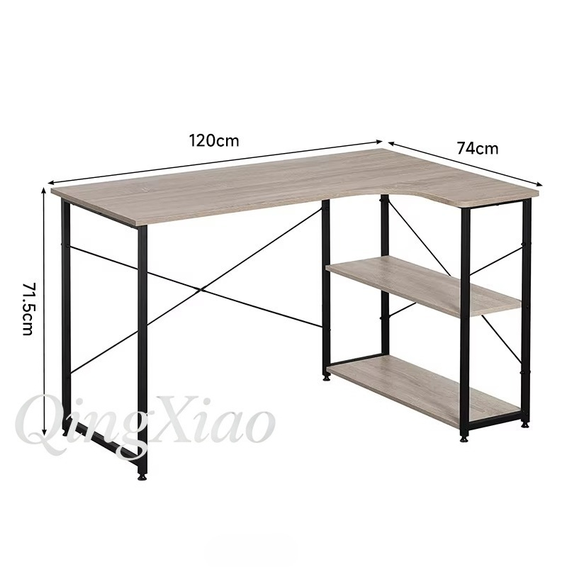 مكتب زاوية على شكل حرف L مع رف - مراجعة Home Office With Bookshelves وسعره