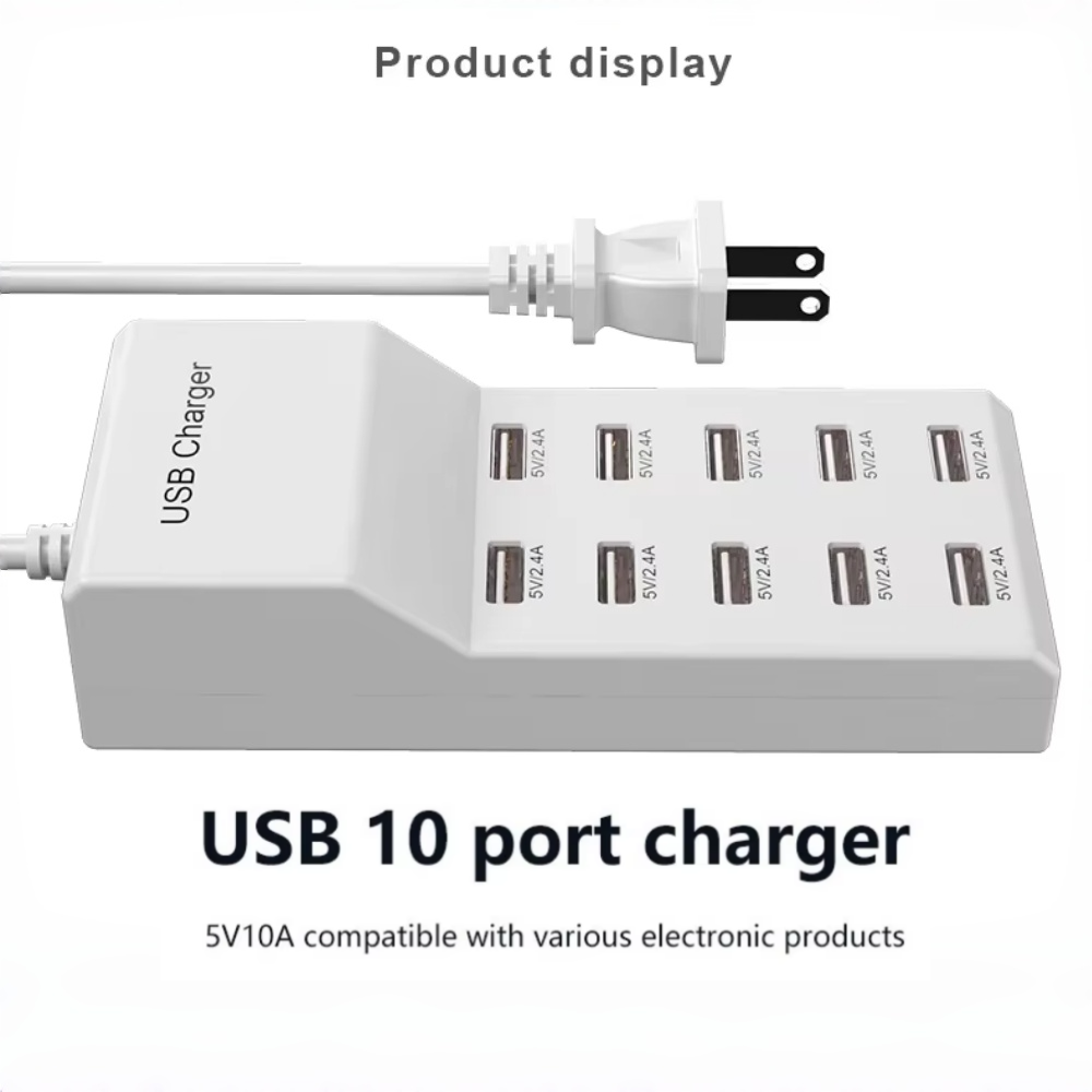 10 منافذ USB Hub شاحن سريع الم - مراجعة Home Office Of Uk وسعره