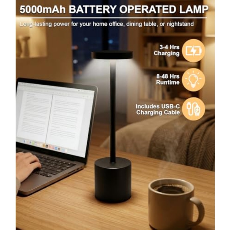 مجموعة مصابيح طاولة لاسلكية من - مراجعة Desk Lamp Led وسعره