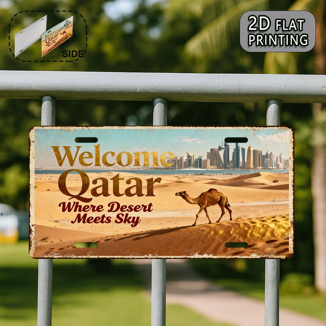 لافتة ترحيبية بتصميم جمل قطر - - مراجعة Home Office Qatar وسعره