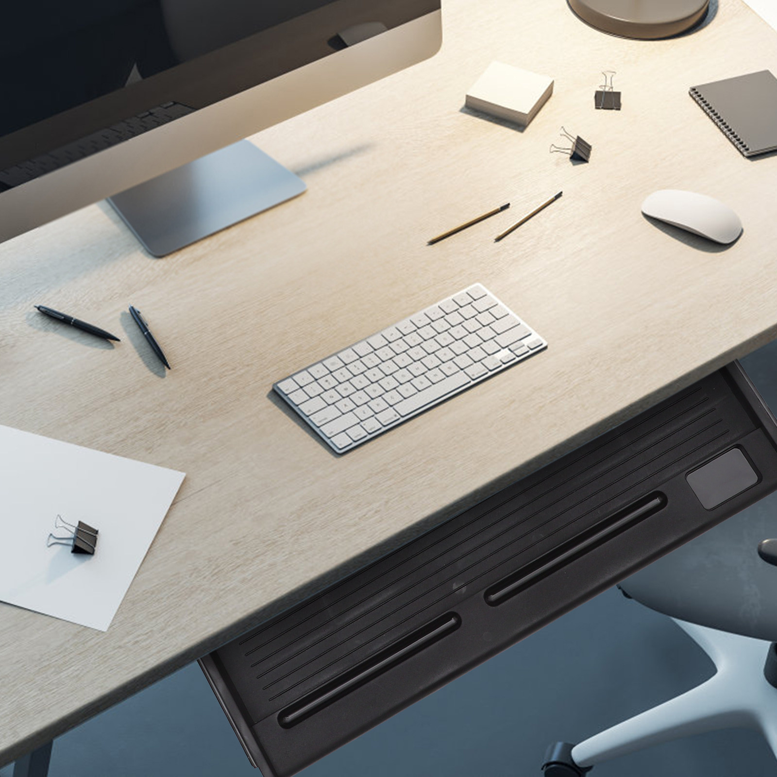 طقم واحد من درج لوحة المفاتيح  - مراجعة Keyboard Tray Under Desk وسعره