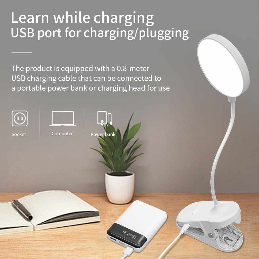 مصباح مكتب LED بمشبك قابل للدو - مراجعة Desk Lamp Led وسعره