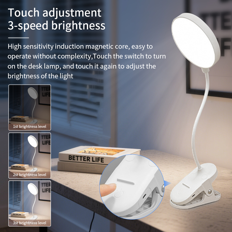 مصباح مكتب LED بمشبك قابل للدو - مراجعة Desk Lamp Led وسعره